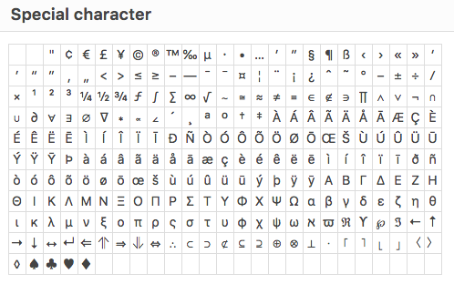 special-characters