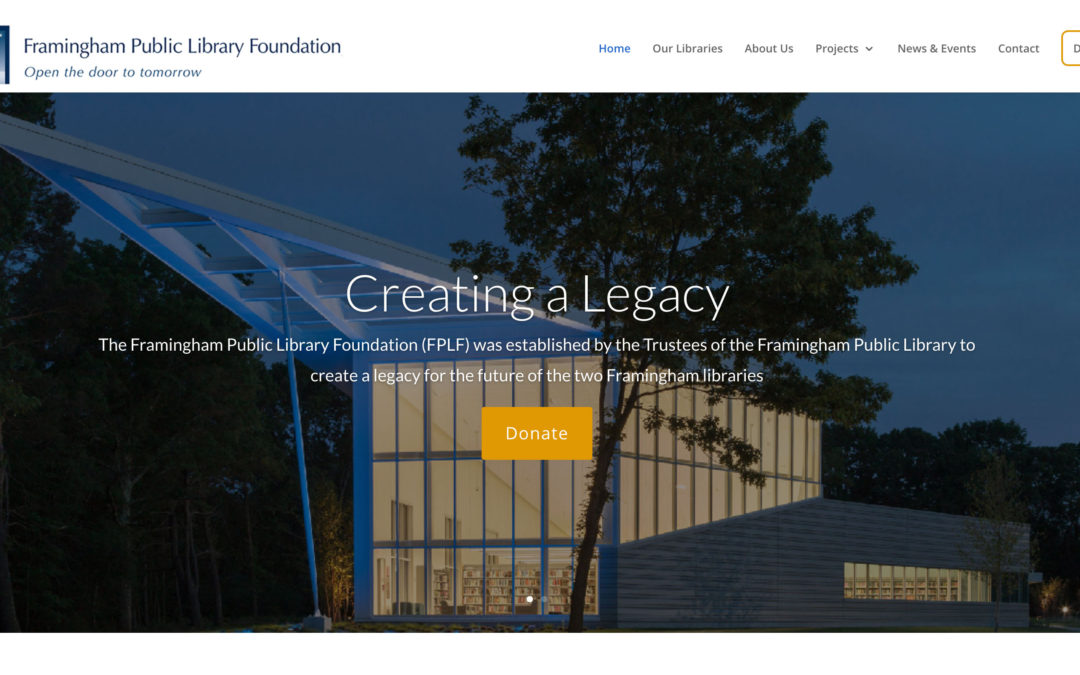 New Website for Framingham Library Foundation